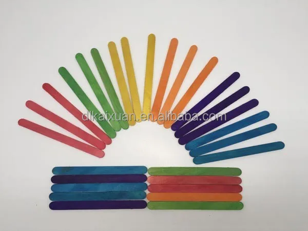 Craft Sticks Ice Cream Sticks High Quality Wooden Multicolored Colorful Wooden Wood Painted Art & Collectible Folk Art China