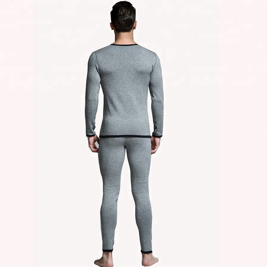 Комплект термобелья мужской, плюшевый шейный воротник, спортивный ветрозащитный термокостюм