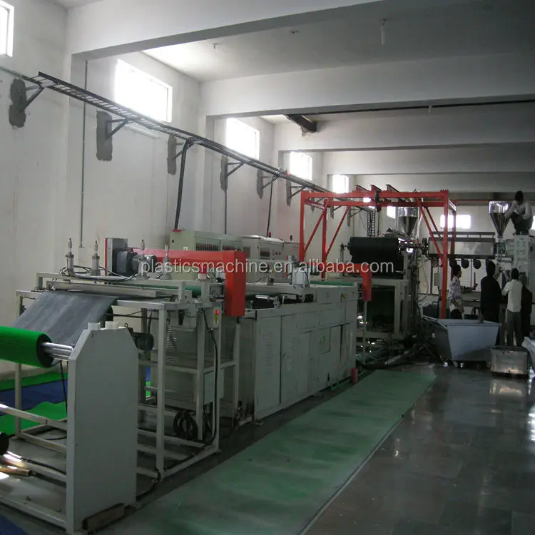 Plastic artificial grass mat making machine, plastic door mat production line