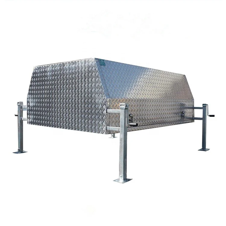 2400mm Aluminum Ute Canopy Tool Box with jack legs and roof rack
