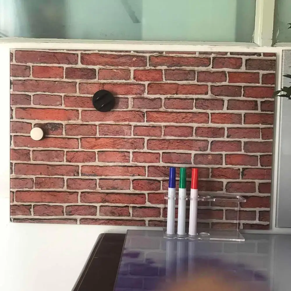 Silkscreen Printing Decals Wall Decorative Magnetic Glass Memo Board Unique Decorative Item for Home or Office