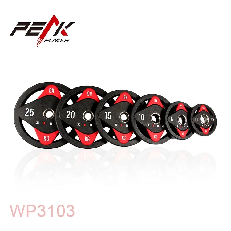 PeakPower 4 держатель Полиуретановое Оборудование для тренажерного зала полиуретановая пластина для тяжелой атлетики силовой тренировки