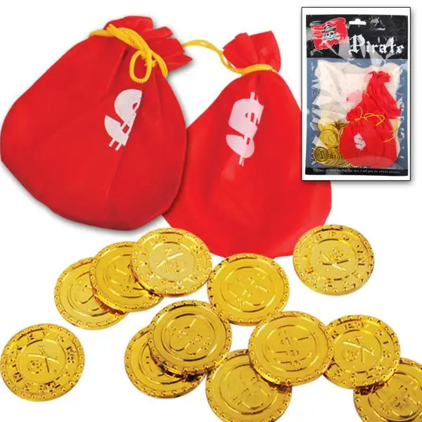 Wholesale Pirate Party Toys Kids Toy Plastic Pirate Gold Coins Pirate Play set Pack Party Favor