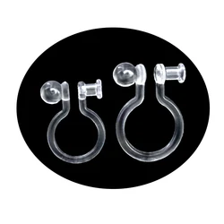 Japanese style invisible plastic earrings accessories enlarged version resin ear clip 0.75mm hole