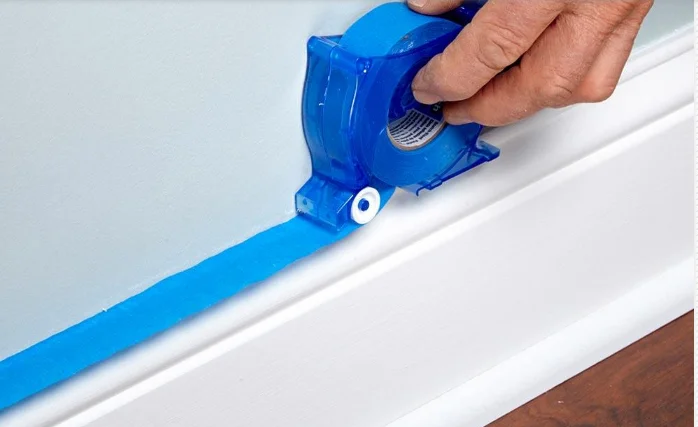 Blue painters waterproof writable crepe paper washi tape jumbo roll