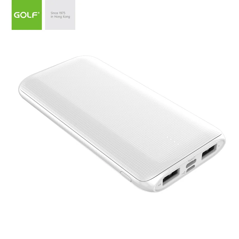 GOLF Manufacturer Double USB Power Bank Lithium Battery Charging Case LED Display Portable Laptop Power Bank 10000mah For Mobile