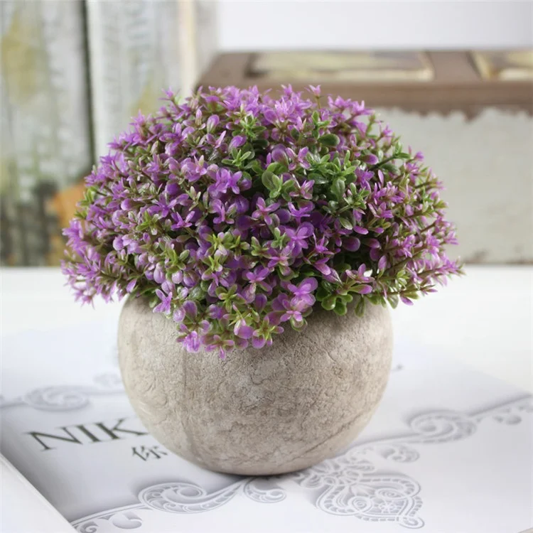 V-3219 Wholesale Artificial Plant Set In Pots Artificial Plastic Mini Plants