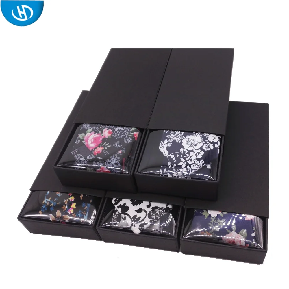 Милые хлопковые подарочные свадебные галстуки с цветочным рисунком в упаковке