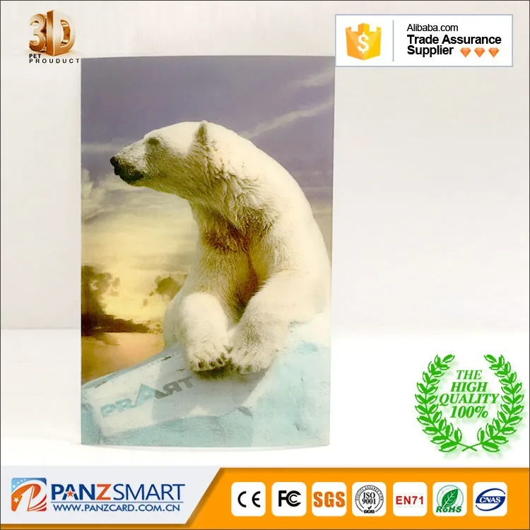 Wholesale custom Popular 3d lenticular sheet picture printing cheap 3d pictures 3d lenticular lens 3D flip postcard for gifts
