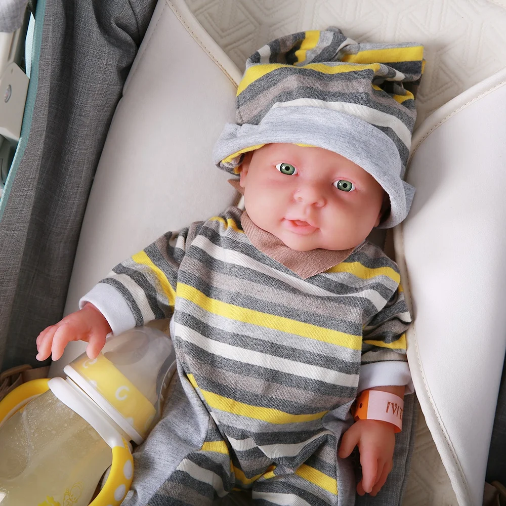 16 Inch Lifelike Realistic Newborn Full Silicone Baby Doll Not Vinyl