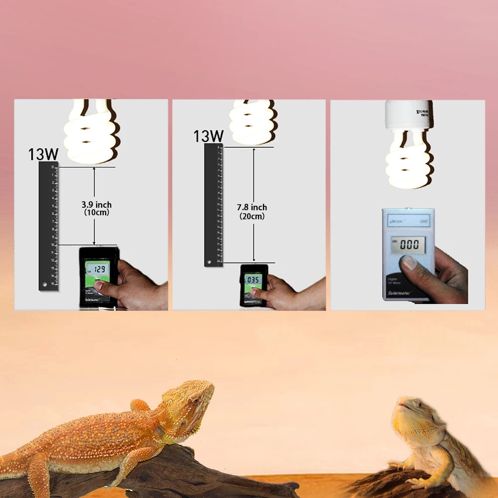 Reptile lamp,  uvb 15.0 bulb compact fluorescent lamp 13w for bearded dragon