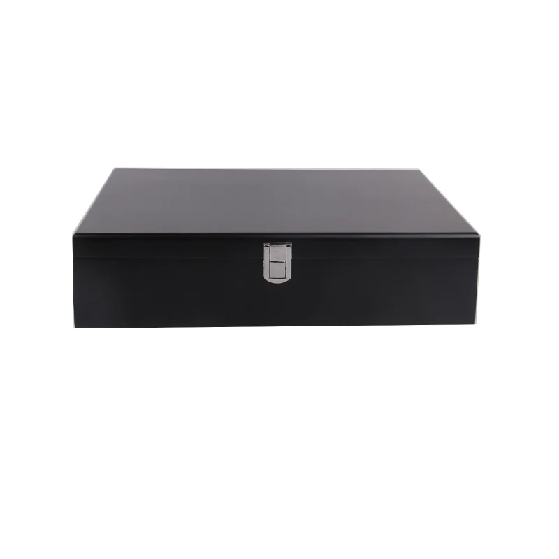 
Harwoo brand fancy glossy lacquer wood 2 layers tea bag storage box business use gift box for wholesale 