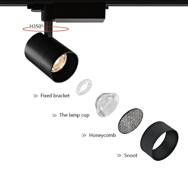 Clothes Store Supermarket Customized 30W 2700k 3000k 4000K 5000K tracklights led light spot track movable track lighting