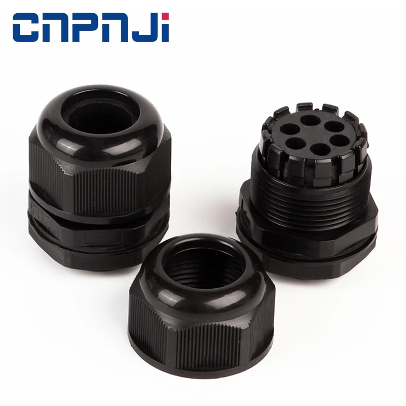 Multi Insert Hole Cable Gland IP68 Certified Quality PA66 PG M25 G NPT Thread Nylon Electric Cable Wire Protection