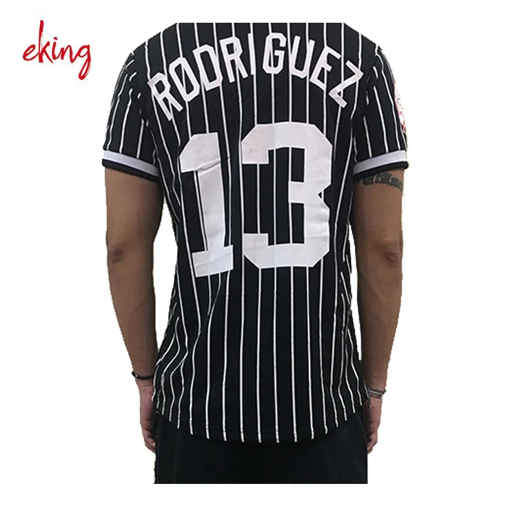 Custom Oversized screen print button down baseball jersey