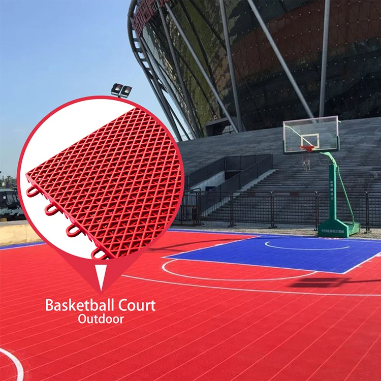 
Customized professional outdoor sports floor for basketball courts 