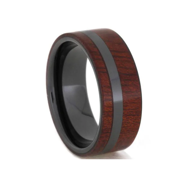 ring black Mens Wood Clever Design jewelry 8/10mm wholesale costume ring