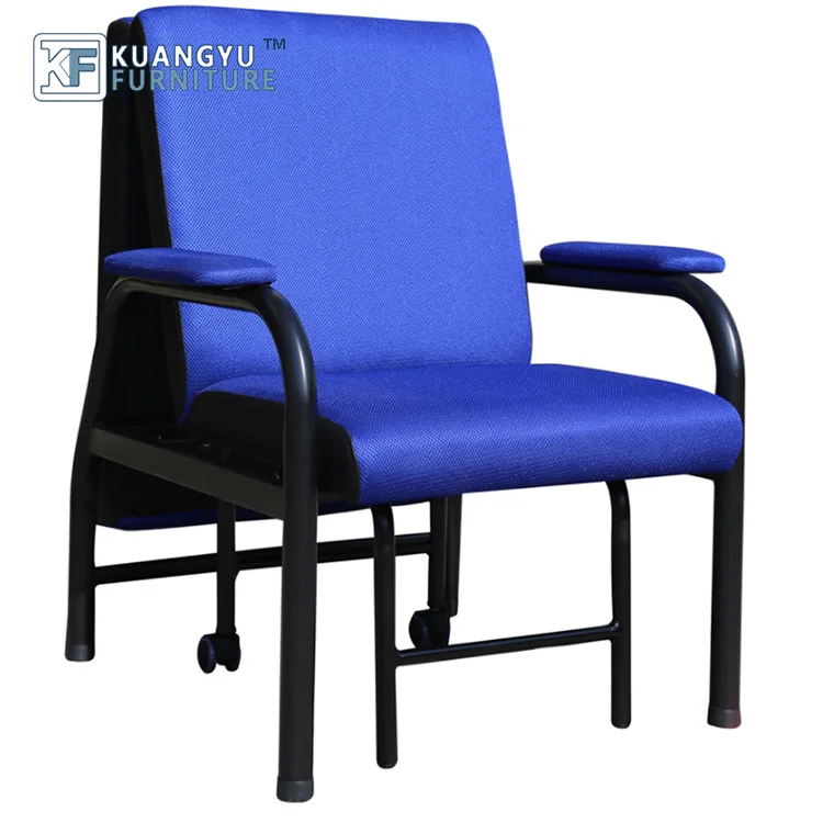Modern leather medium density foam sponge folding chair for hospital