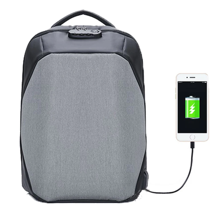 Korea Style High Level Anti Theft Laptop Bag Anti Theft Backpack with USB Charing Port