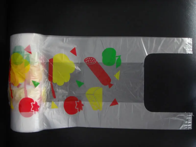 recyclable  T-shirt plastic bag for shopping