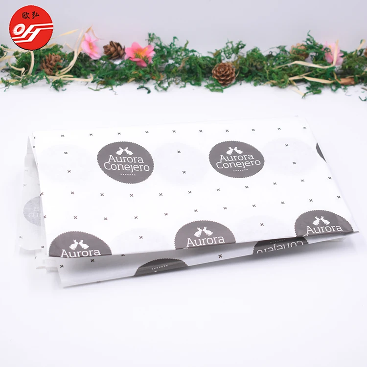  Высококачественная бумажная салфетка с индивидуальным принтом для упаковки пищевых продуктов