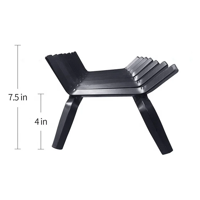Black Fire Log Rack Fireplace Grates Accessories