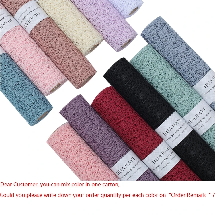 
Shinewrap Circle Hollow Polyester Mesh Rolls Wrapping Packaging For Flower Gift 