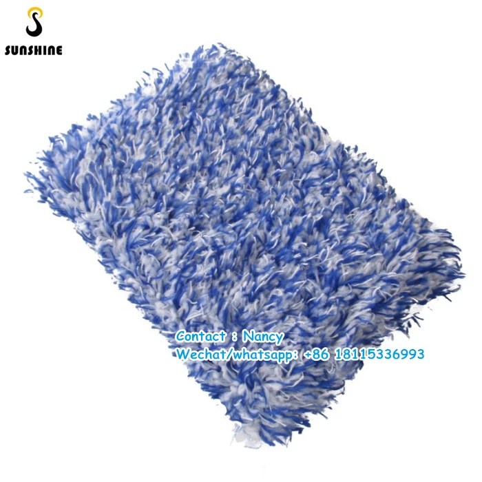 New Microfiber Plush  Car Washing Cleaning Brush Tools Auto Detailing Towel Sponge