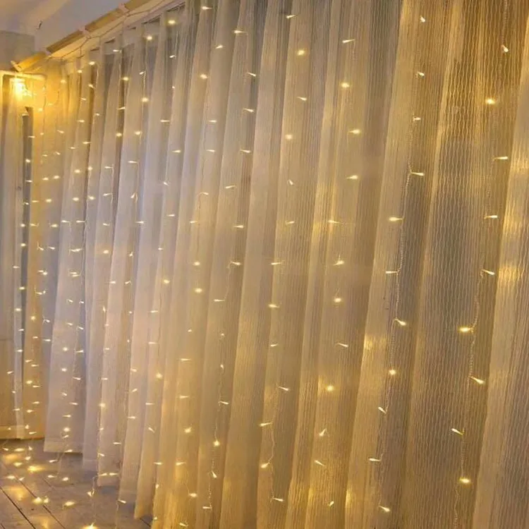 300 LED 3*3m Fairy Curtain String Lights for Christmas Wedding Party Holiday