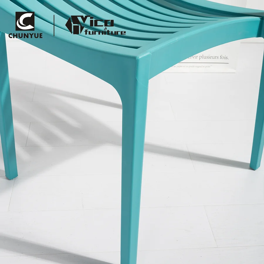 Modern simple wholesale price stackable pp colorful plastic outdoor garden chair