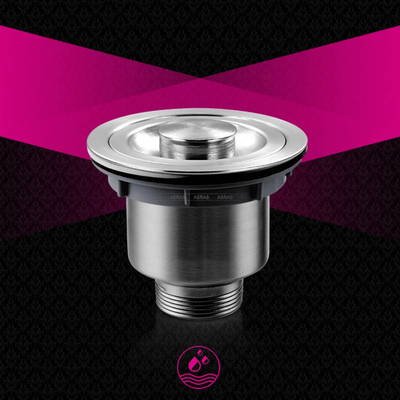 Stainless steel kitchen sink strainer