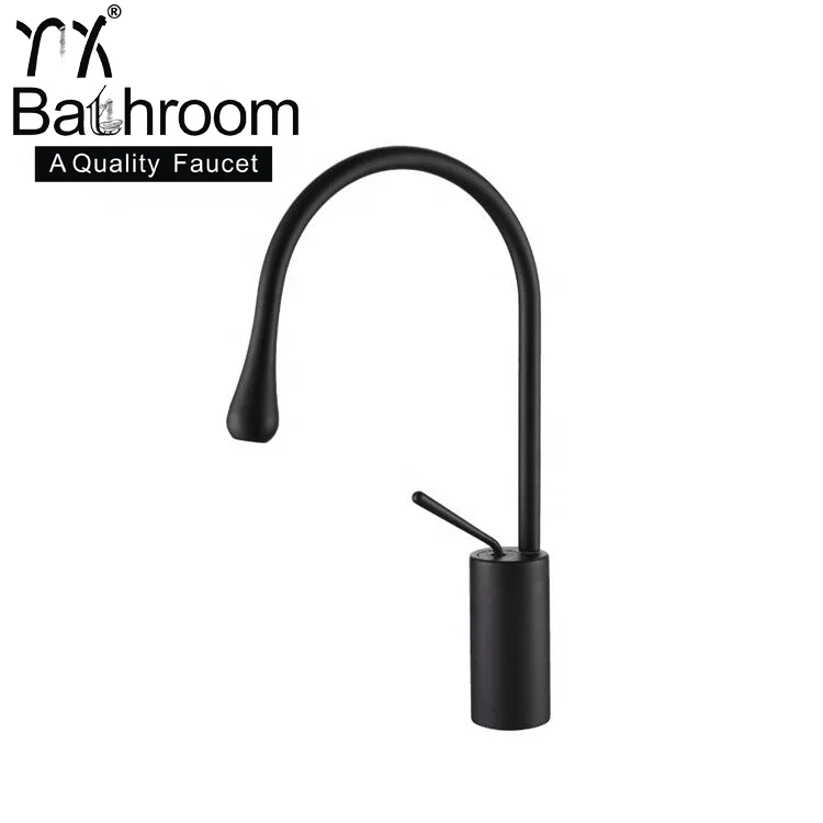 
Kaiping YX sanitary ware durable Matte black Single Handle 100% brass body basin faucet with high quality 