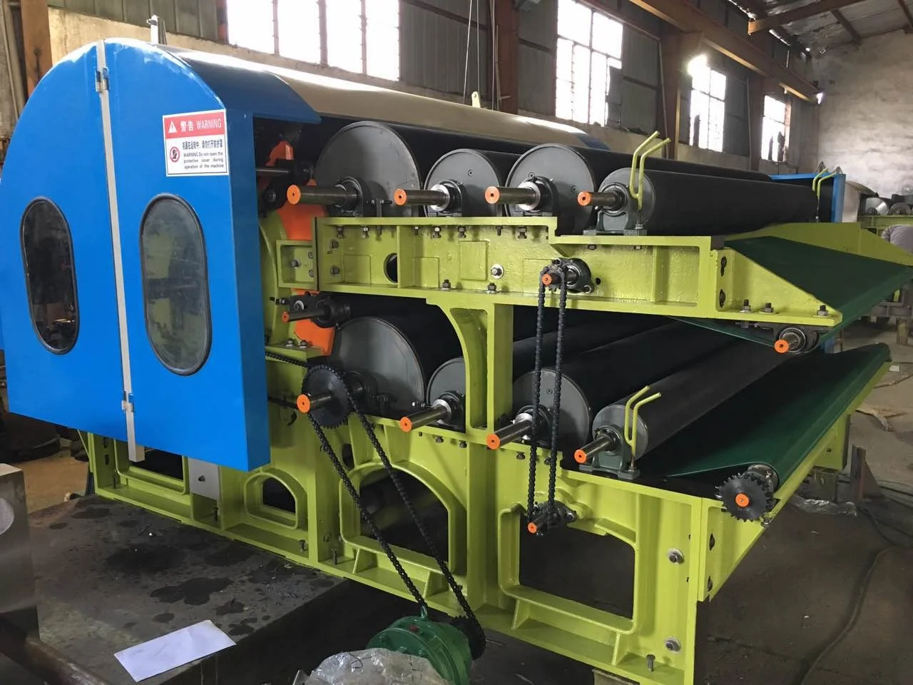 
polyester fiber production line carding machine 