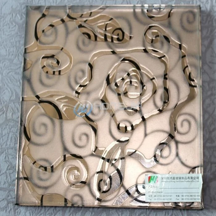 Home decoration colored art deco mirror glass