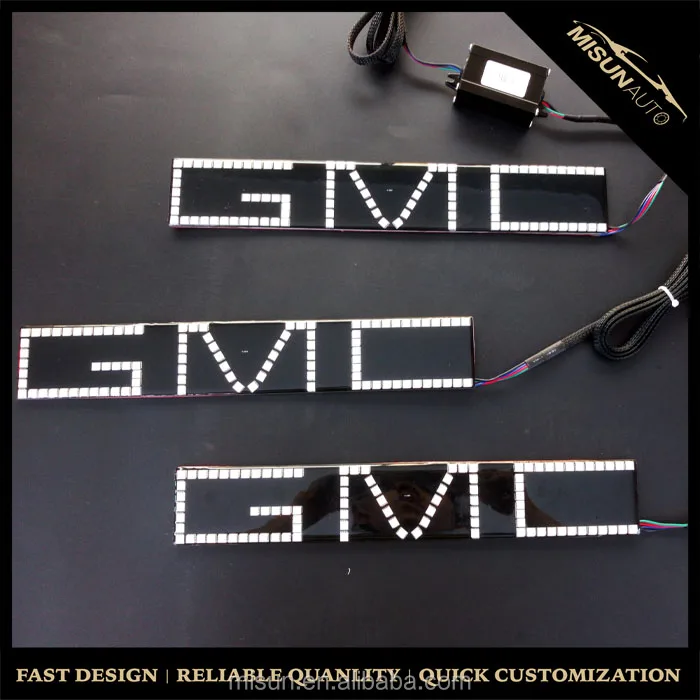 led halo ring GMC emblem light waterproof angel eyes truck front light