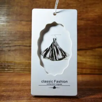 Custom design logo printing clothes paper hang tag for garment