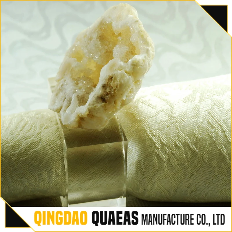 elegant beige colored classic crstal napkin ring free shipping