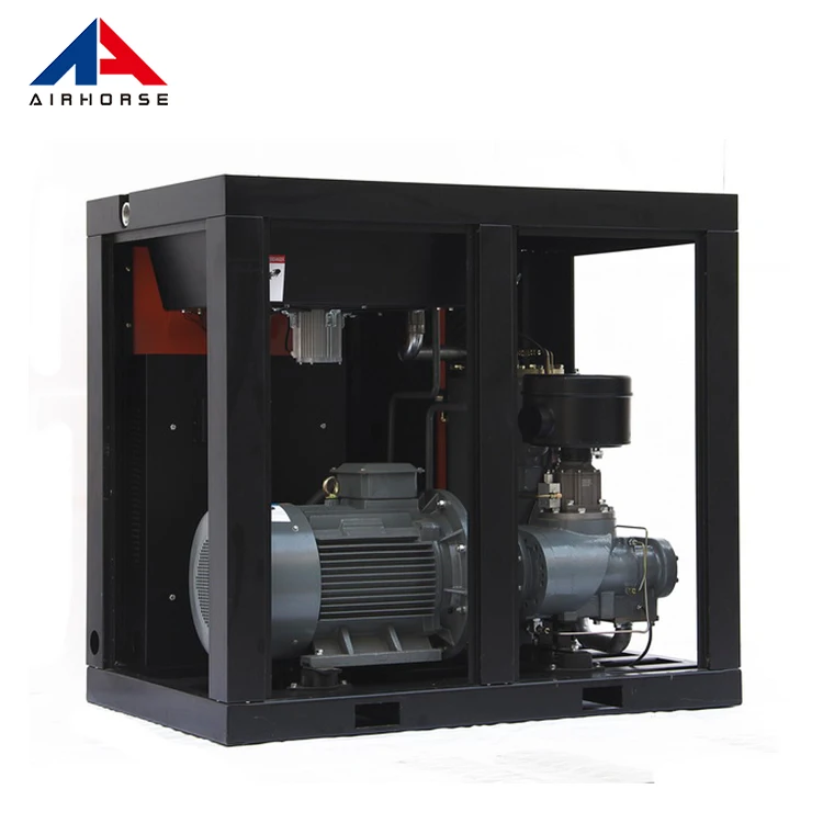 Power supply energy saving stationary 132KW 175HP industrial screw air compressor compression machine for sale