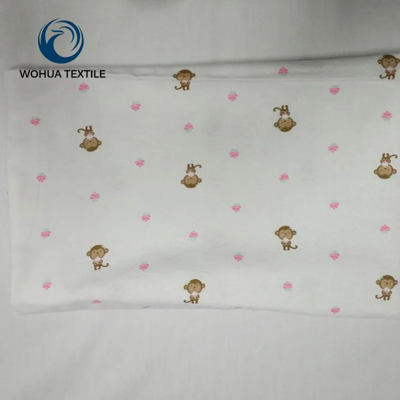 100 cotton cartoon printed fabric for baby clothes