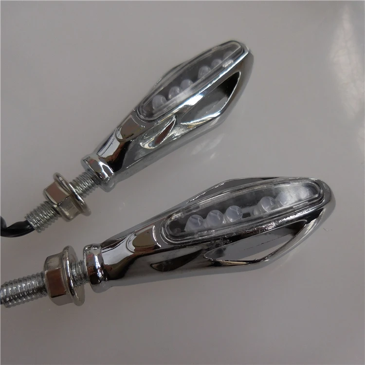 Custom Universal Chopper Motorcycle LED Turn Signal Light Indicators Blinker Scooter LED Turn Signal DC 12V Amber Lamp