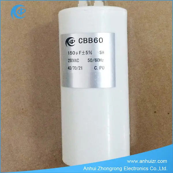 Cbb60 с двигатель переменного тока конденсатора рабочий конденсатор cbb60 150 мкФ 250vac конденсатор