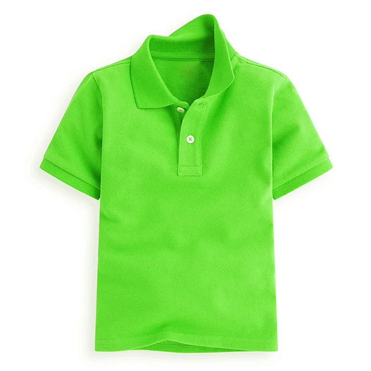 High Quality Short Sleeve Children Polo T Shirts 100% Cotton Blank Kids Polo Shirts Wholesale