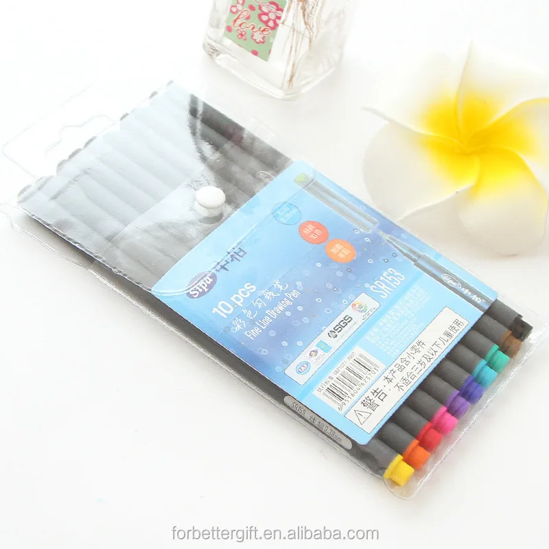 Wholesale Extremely Fine 0.38mm Color Line, Stroke, Fiber Watercolor Pen