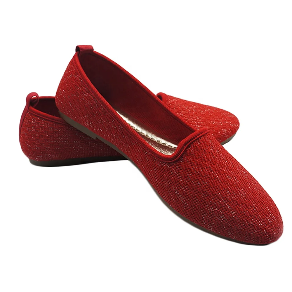 
Breathable flyknitted upper material women shoes female flat shoes 