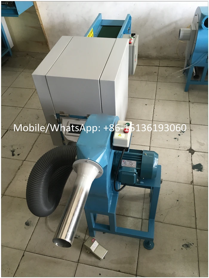 Automatic garnet polyester fiber carding opening recycling machine