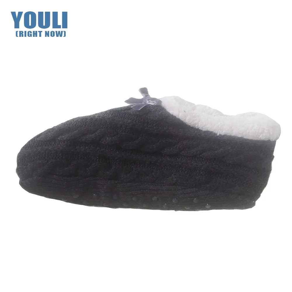 trendy warm soft funny knitted slippers for women