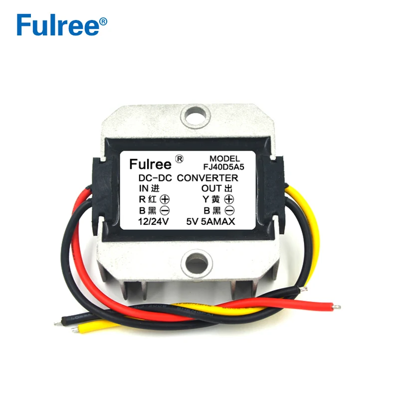 Fulree DC-DC Power Converter 12V 24V Step Down to 5V 3A/5A/8A/10A Buck Power Supply Module