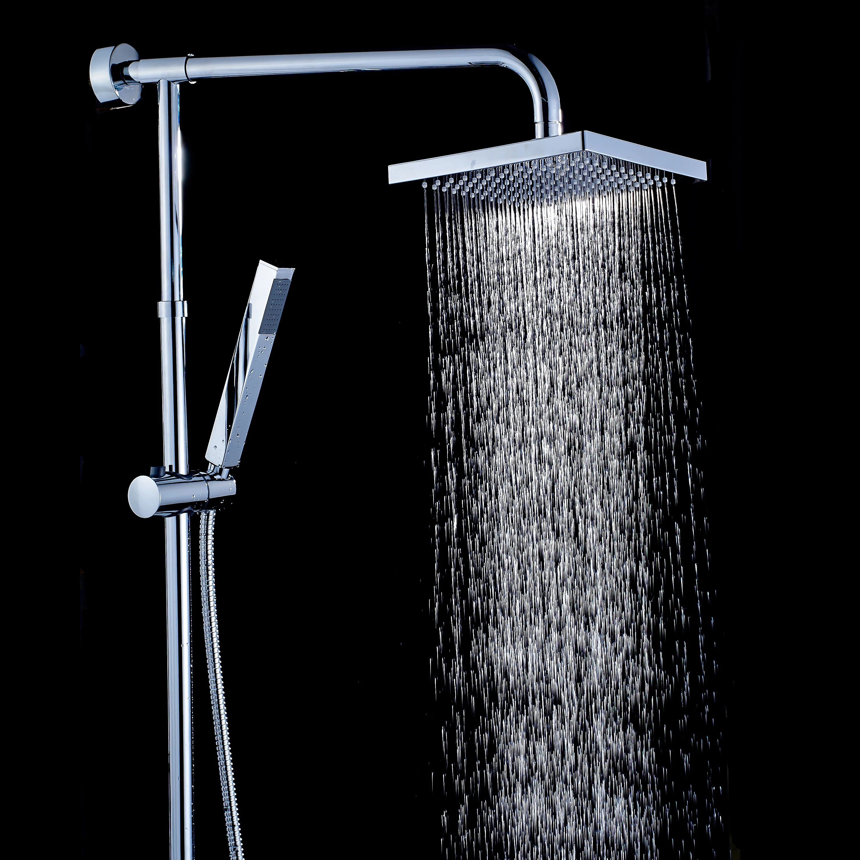 Bathroom Thermostatic 2-Way Mixer Set Bath Shower Faucets