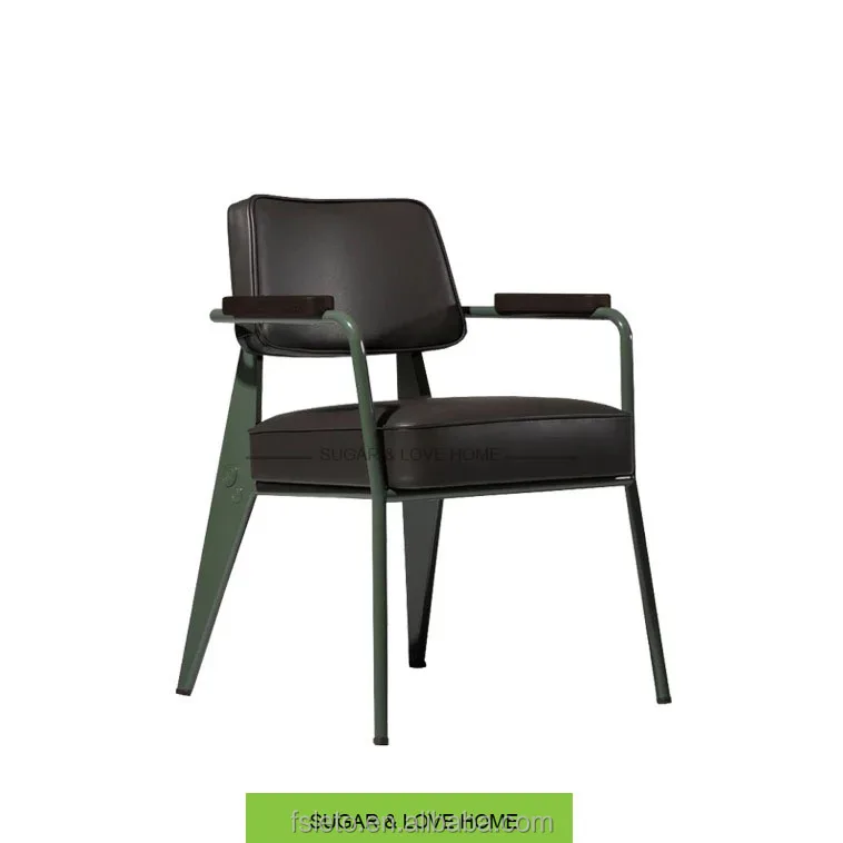 OEM industrial loft restaurant furniture modern armchair pu leather dining chair