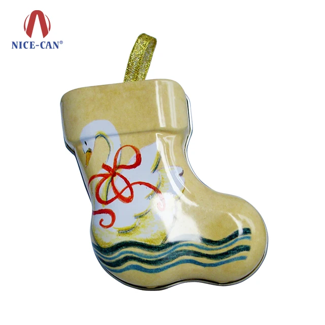 Жестяная коробка Nice-can для украшения рождественской елки в форме ботинка